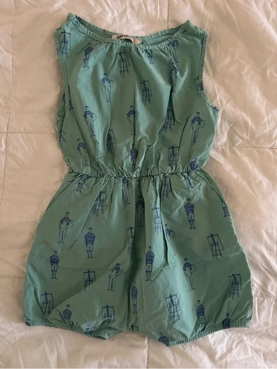 Bobo Choses Mint Green Artist Print Romper - Picture 1 of 1